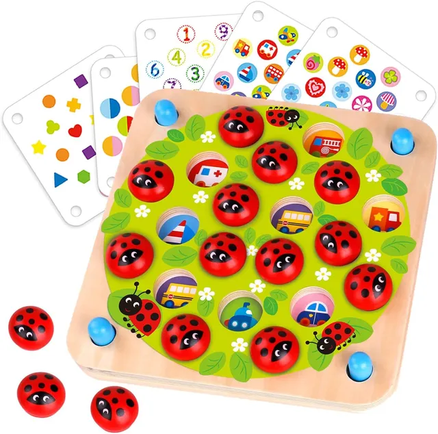Nene Toys Family Games Ladybug Matching Game gioco memoria in legno