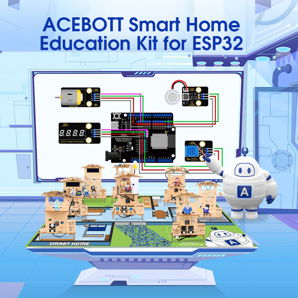 ACEBOTT Education Solution Series QE024 Kit smart home STEM ESP32 per 8-16 anni