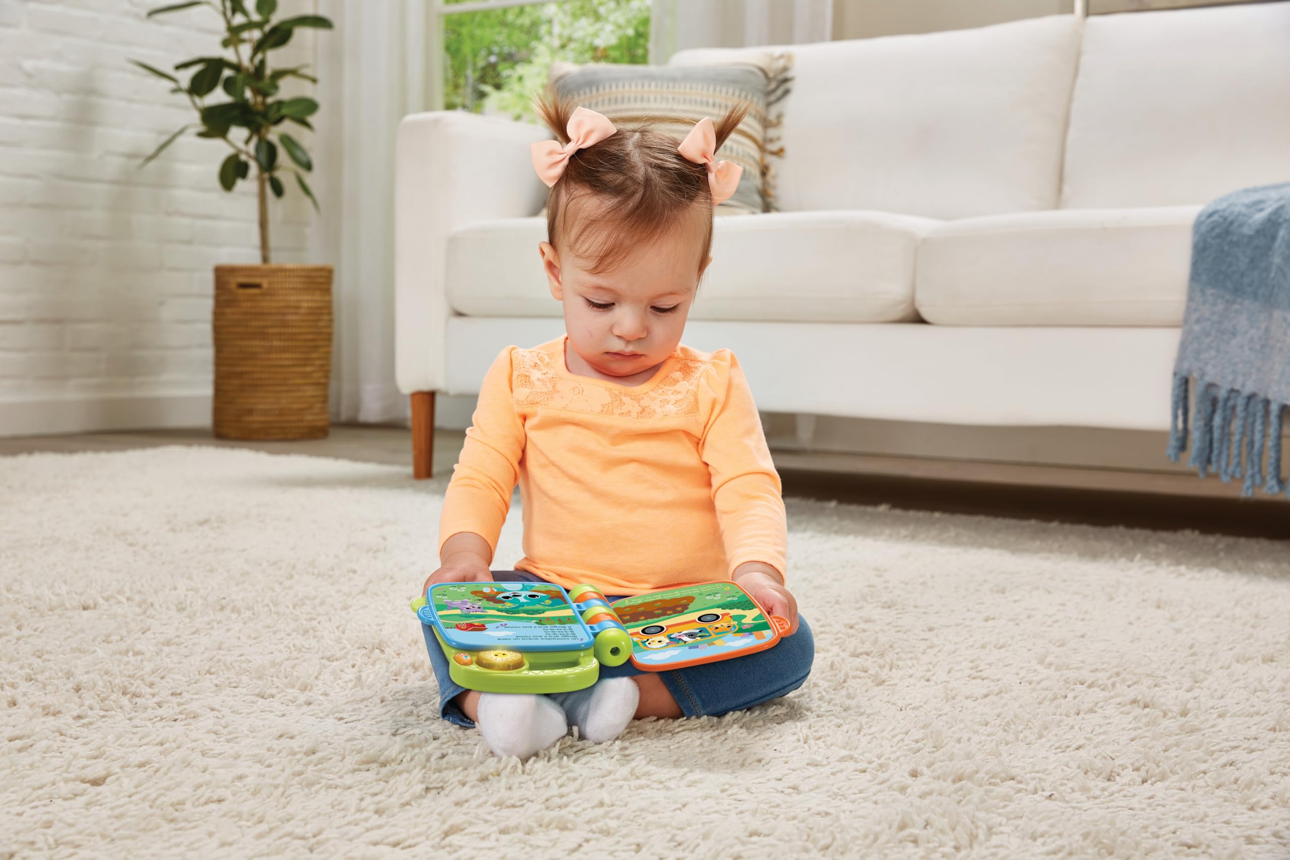 VTech Giocattoli 0-12 mesi Coccole in Rima libro sensoriale con filastrocche
