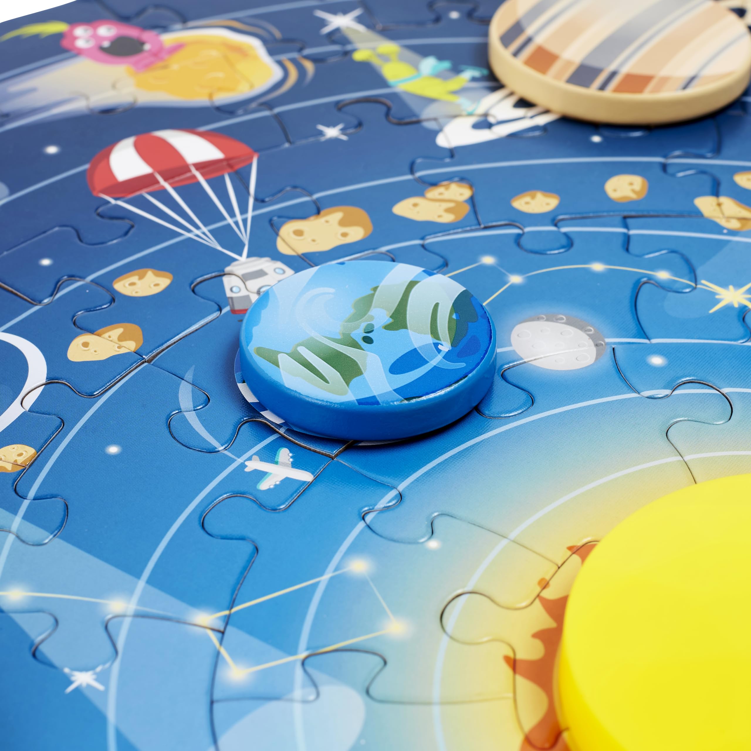 Hape Puzzle Sistema Solare puzzle in legno con LED