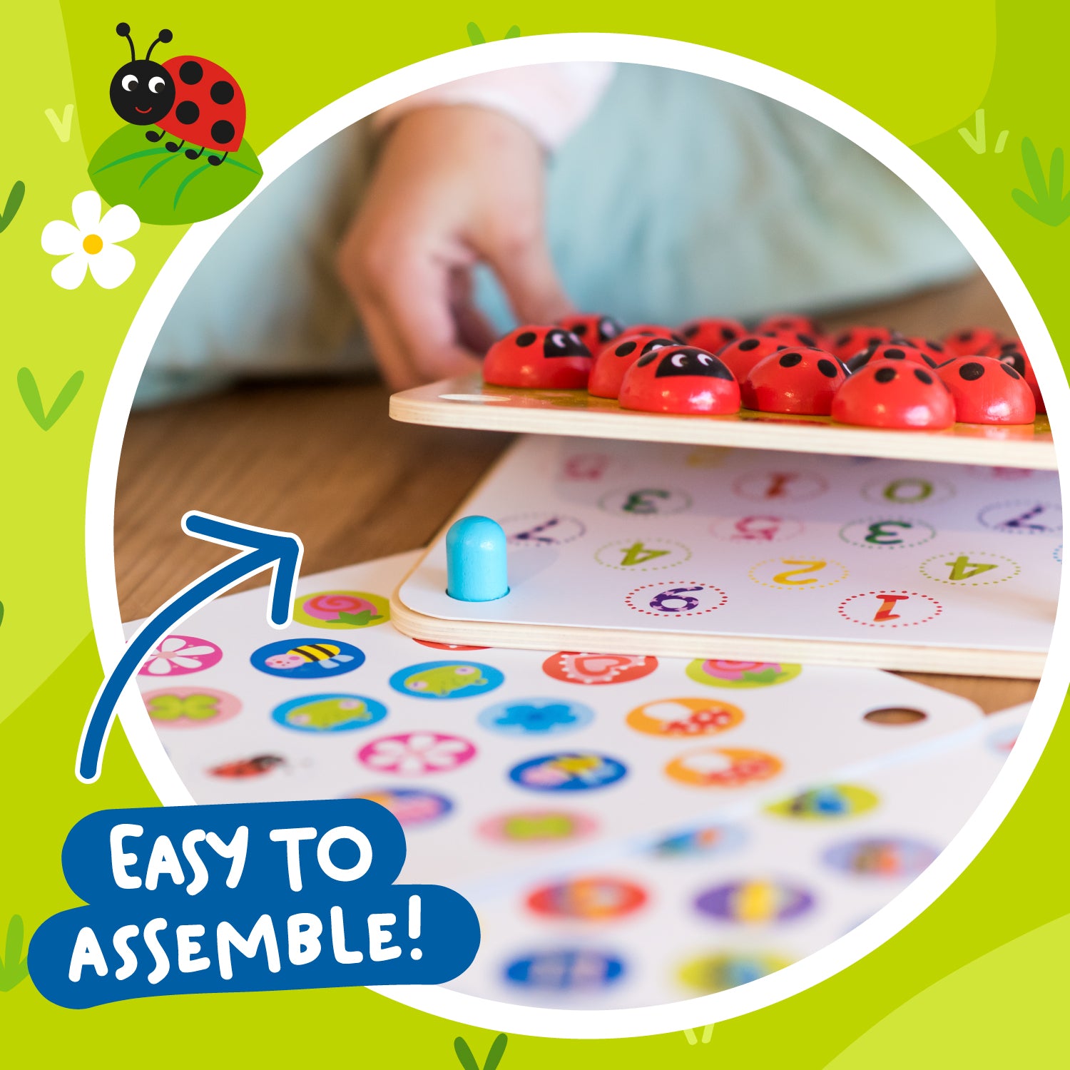 Nene Toys Family Games Ladybug Matching Game gioco memoria in legno