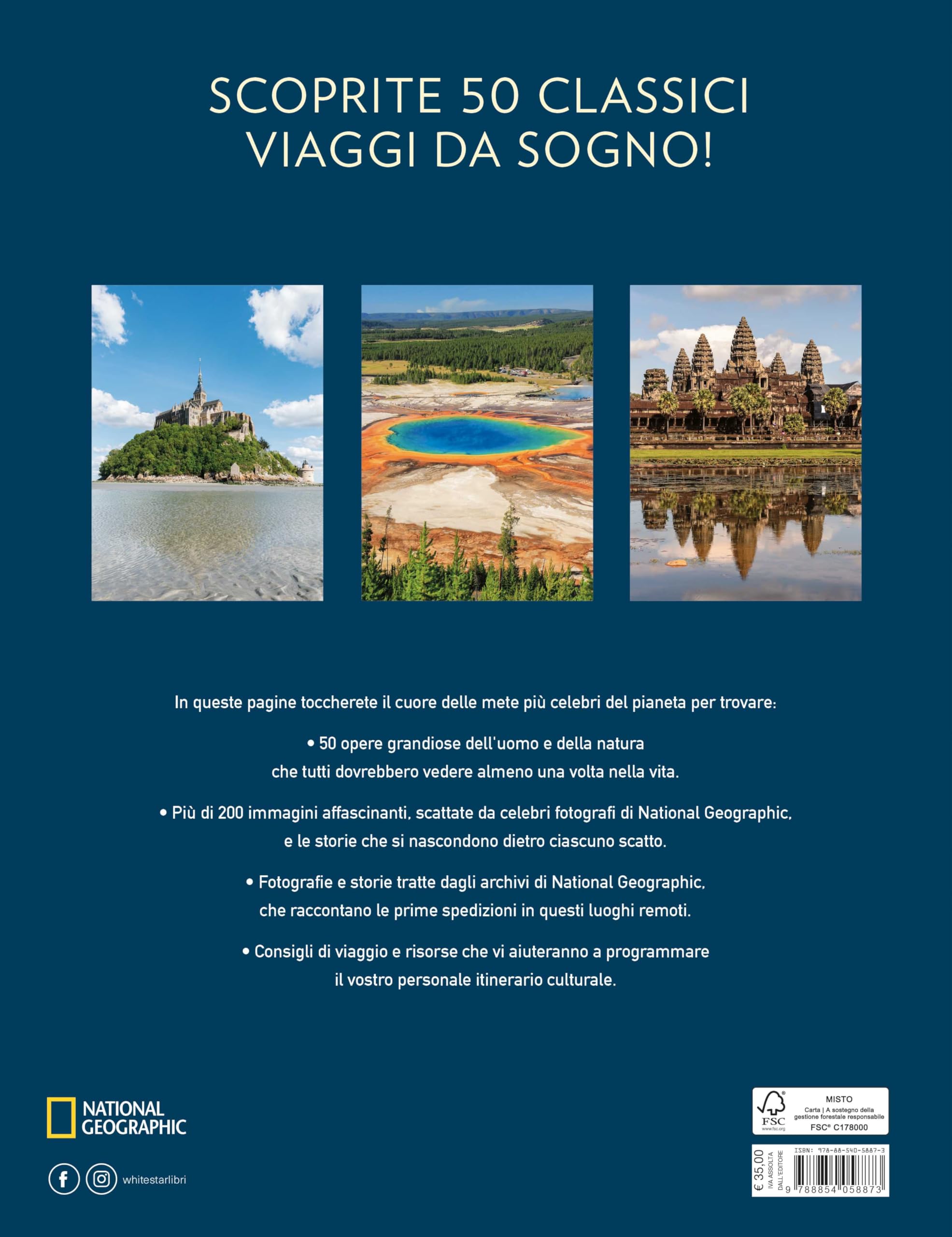 National Geographic Libri Viaggi senza tempo libro edizione a colori