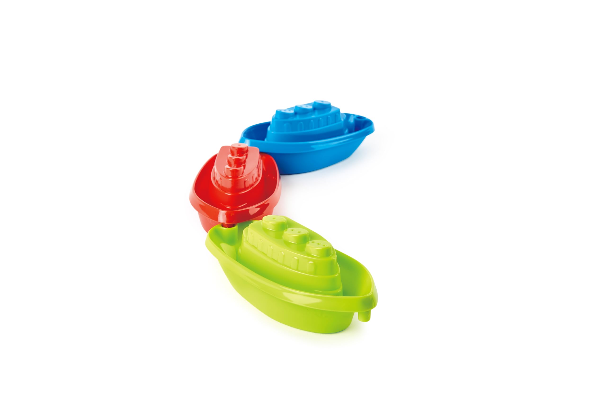 Hape Giochi da spiaggia Barchette impilabili 3 pezzi multicolore forate