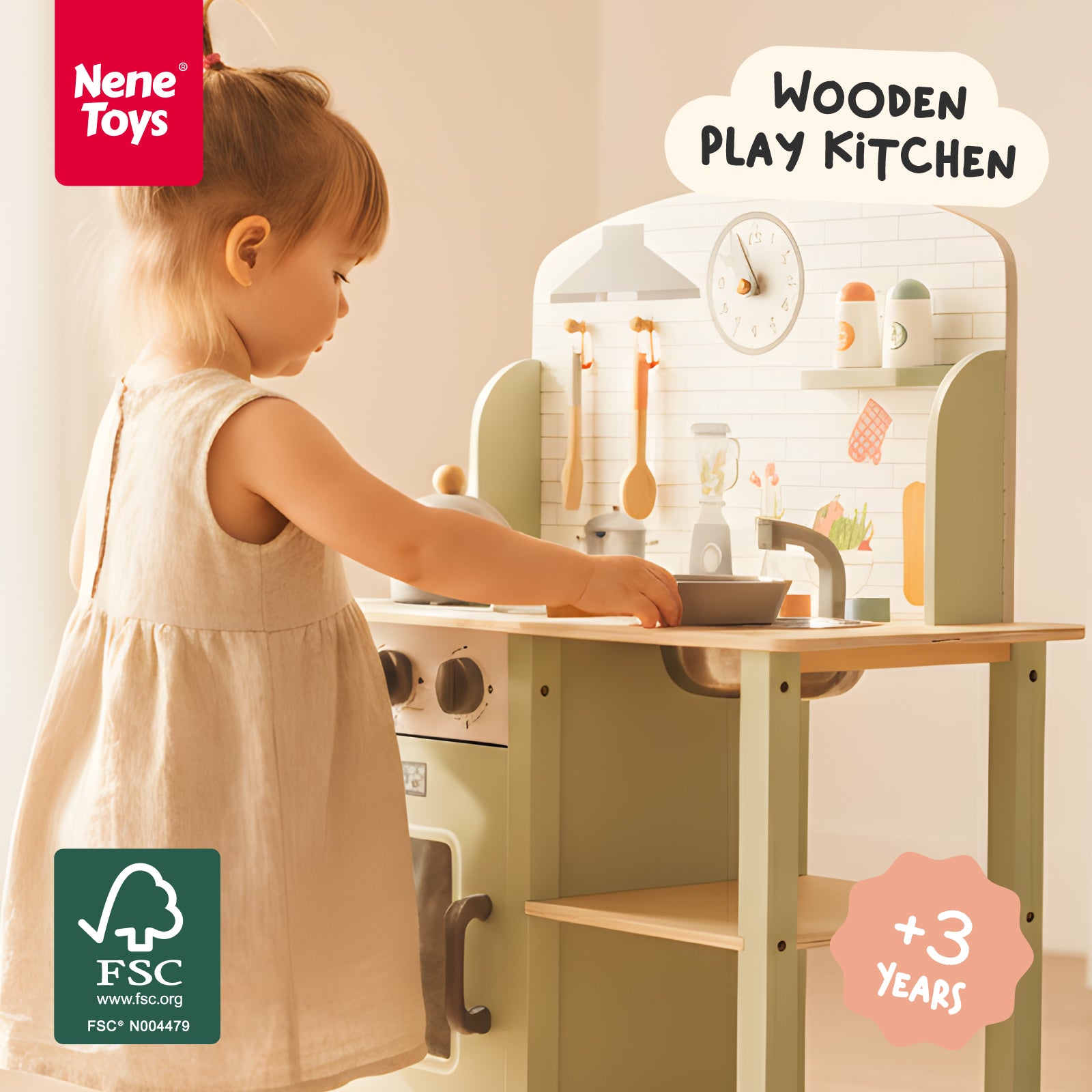Nene Toys Kitchens & Pretend Play Kitchen Set cucina giocattolo in legno