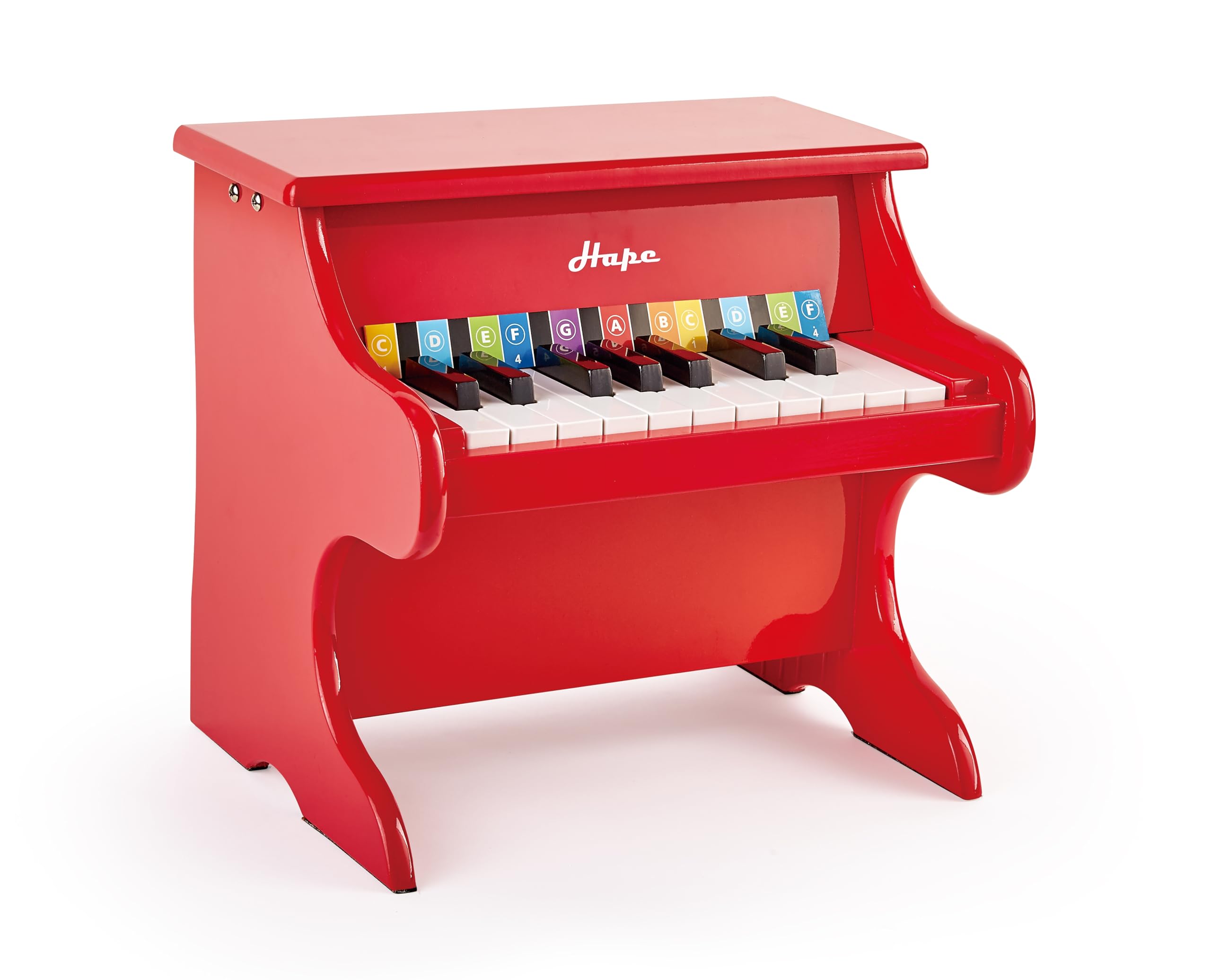 Hape Giochi musicali Piano Divertente E0318 pianoforte rosso 18 tasti