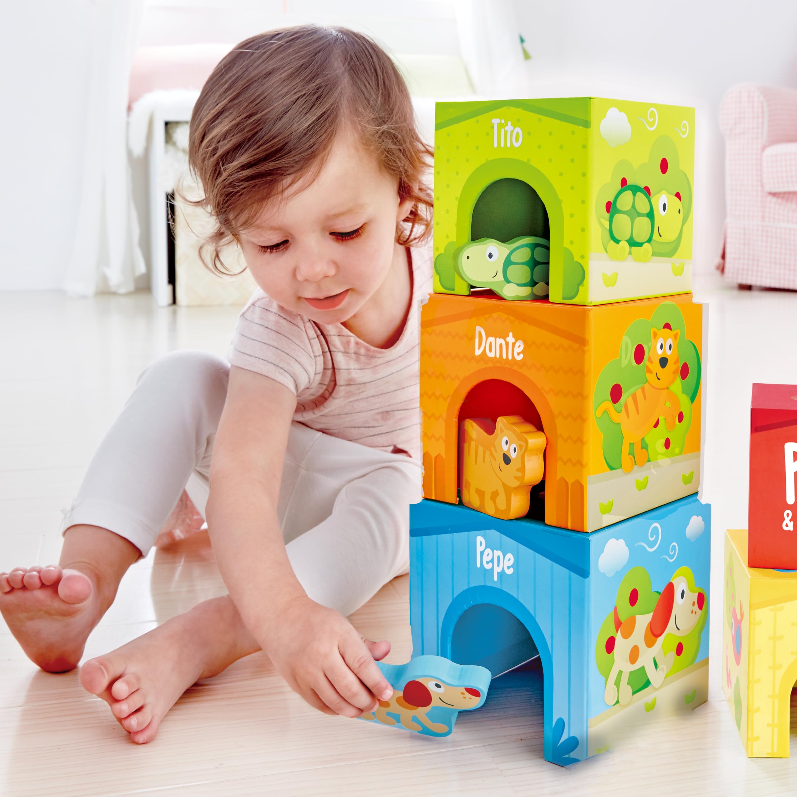 Hape Puzzle Puzzle 3 in 1 in legno Pepe e i suoi amici