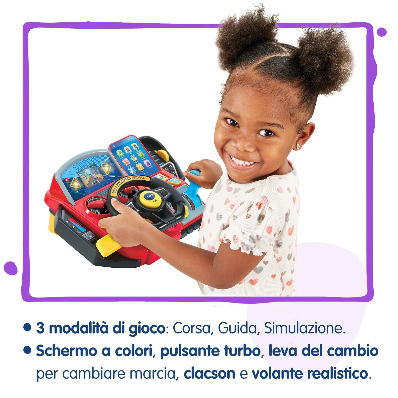 VTech Giocattoli 3-6 anni Volante Turbo Pilota volante interattivo 3-8 anni