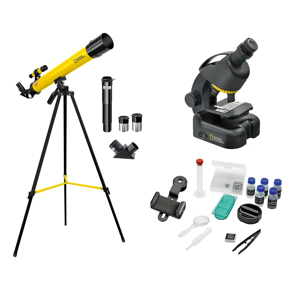 National Geographic Telescopi Set Tele-Micro telescopio e microscopio
