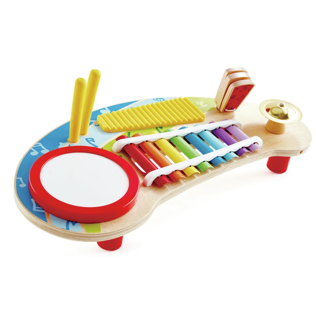 Hape Giochi musicali Mini Band tavolo musicale dai 24 mesi con limitatore acustico