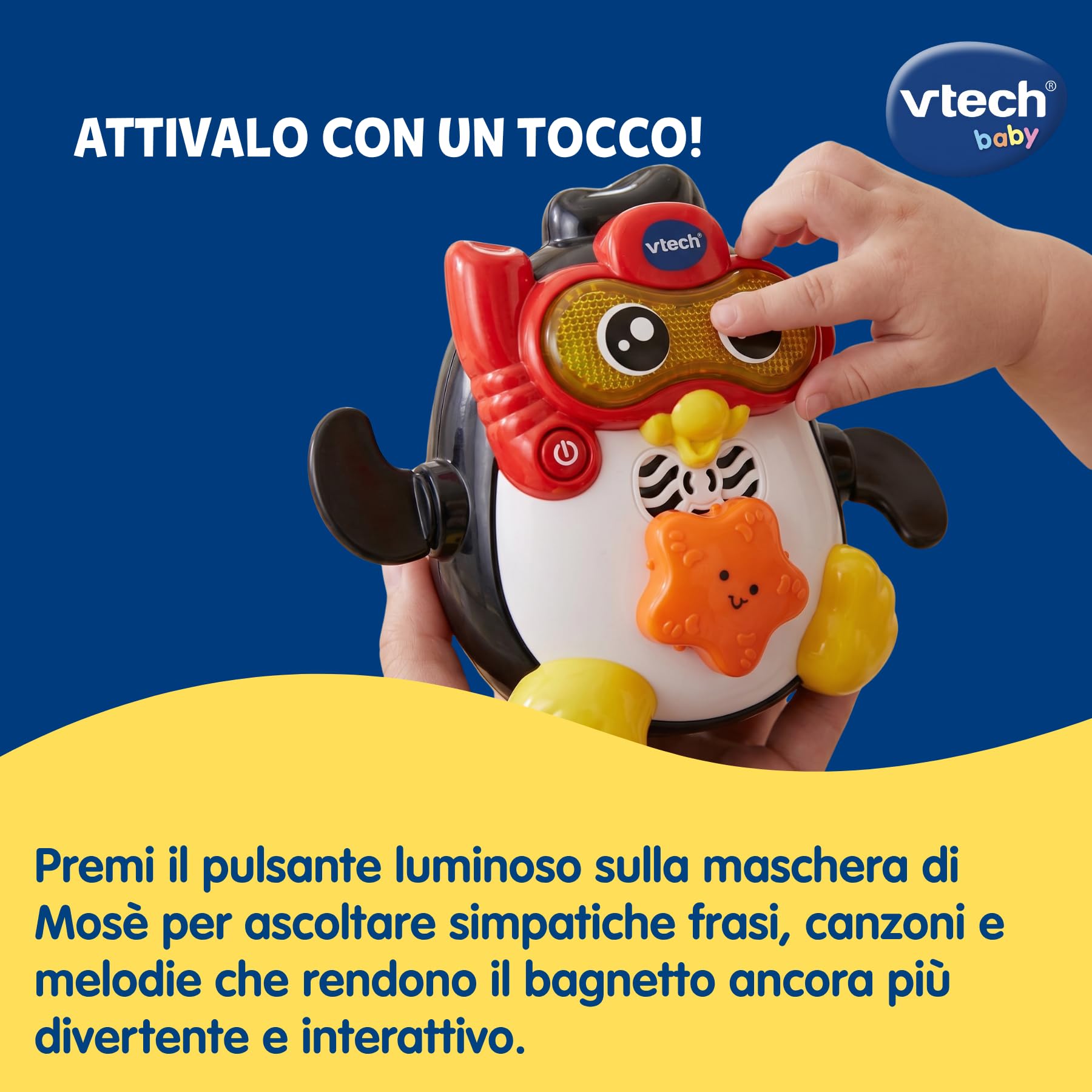 VTech Giocattoli 1-3 anni Mosè Nuota con Me gioco bagnetto interattivo