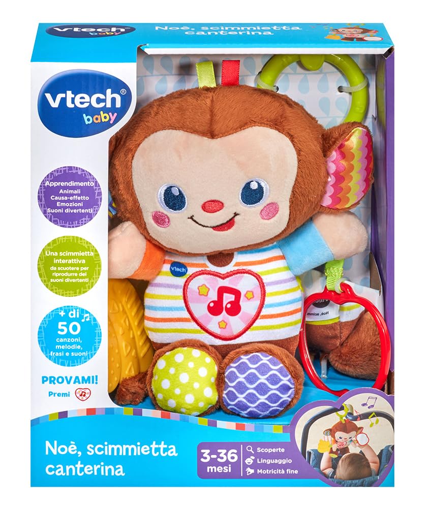 VTech Giocattoli 0-12 mesi Noè Scimmietta Canterina sonaglio 3-36 mesi