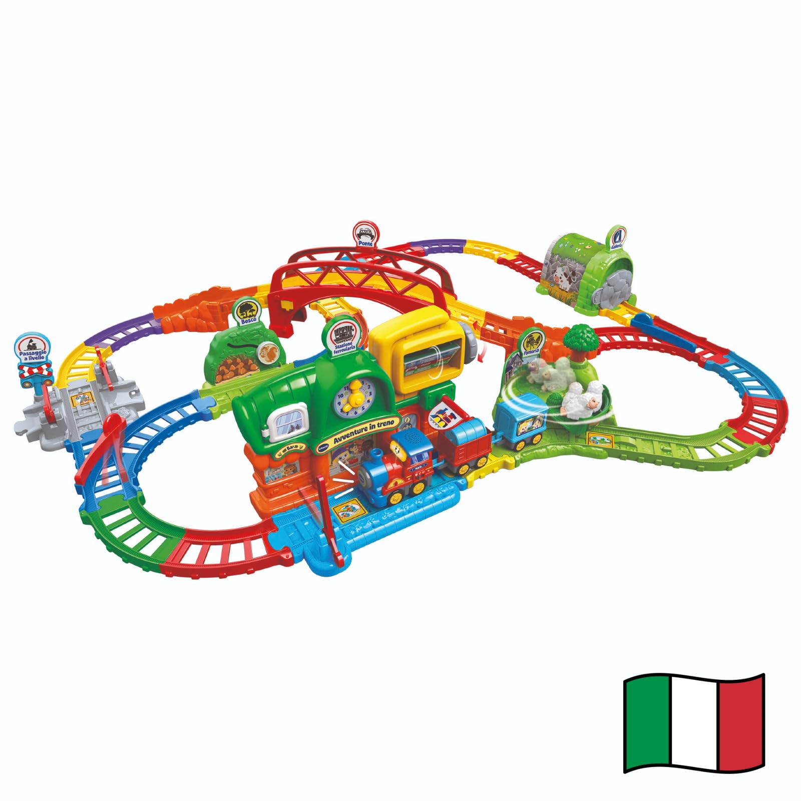 V-Tech Vroom Vroom Go Avventure in Treno pista trenino elettronico