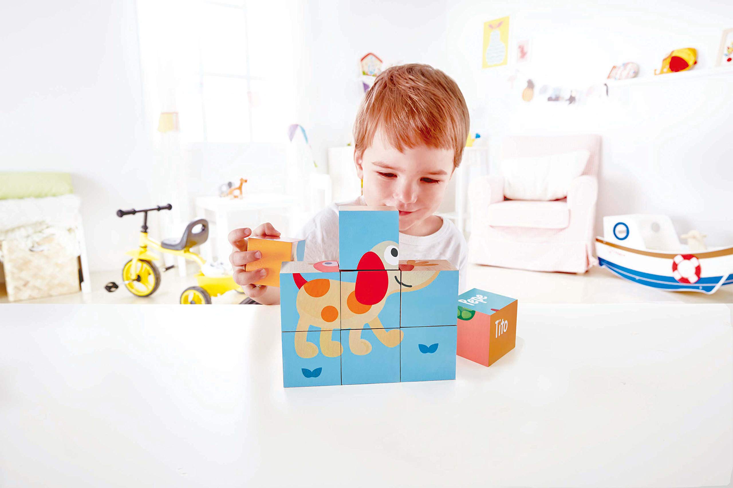Hape Puzzle E0452 Pepe und Friends puzzle a blocchi legno 9 pezzi