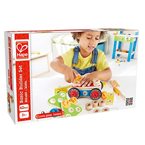 Hape Montare e costruire E3080 Set di Costruzioni Base legno 42 pezzi