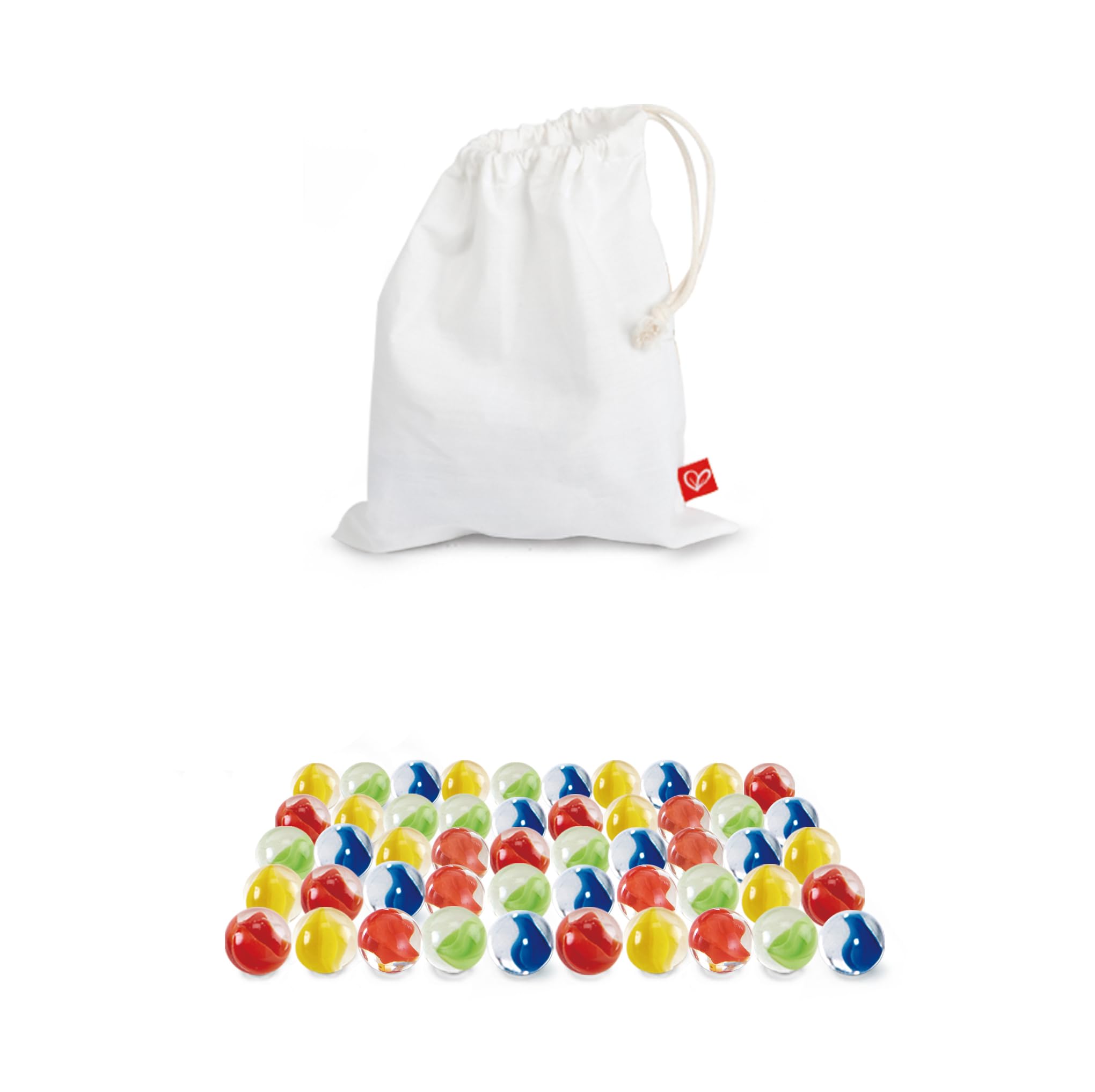 Hape Quadrilla Biglie da Gara biglie di vetro multicolore 50 pezzi