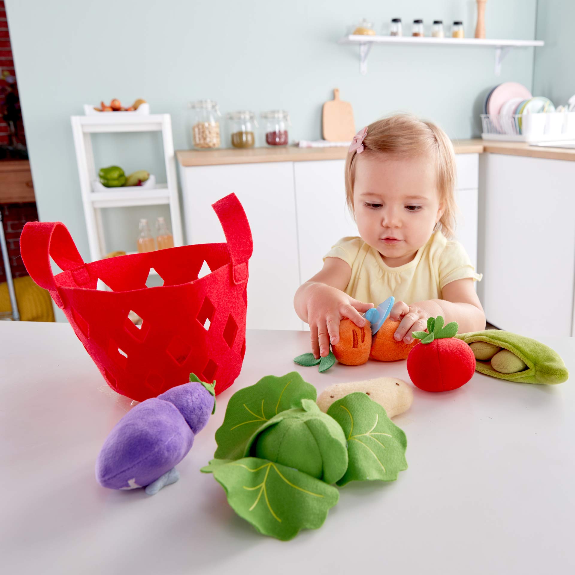 Hape Cucina e accessori E3167 cesto di verdure gioco in feltro