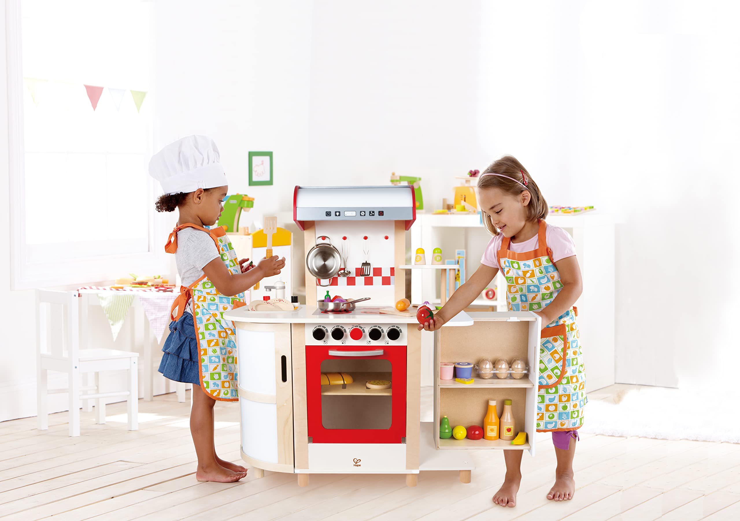 Hape Cucina e accessori E8018 cucina multifunzione con carrello multicolore