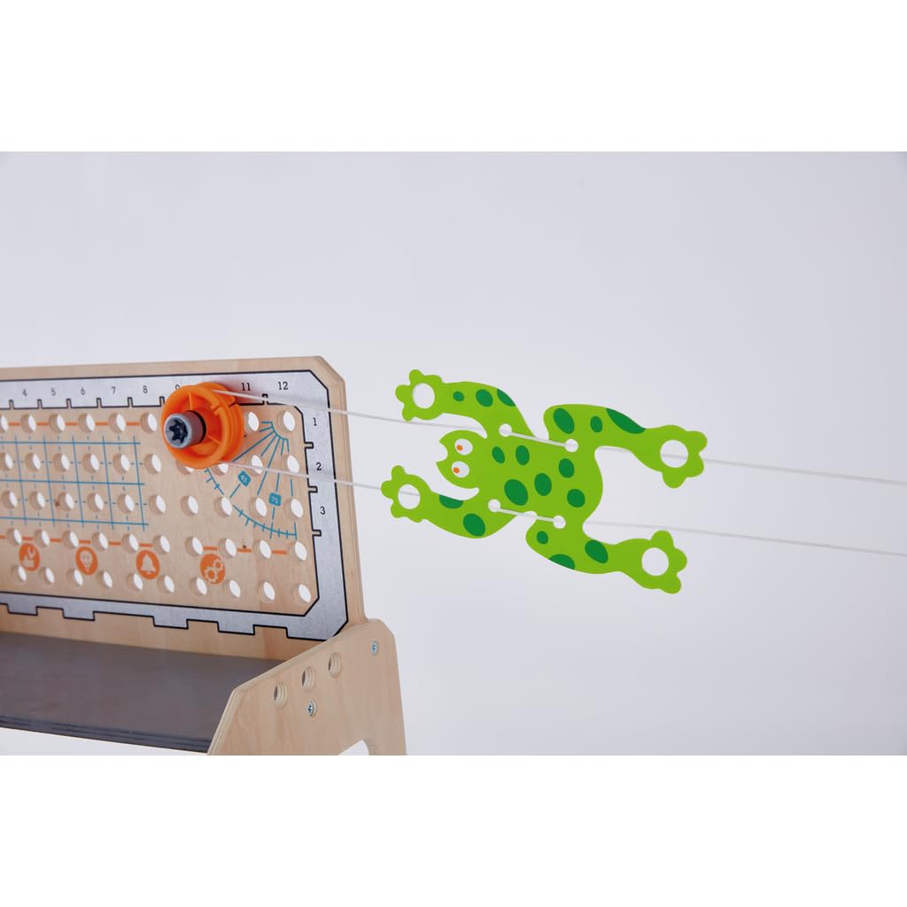Hape Junior Inventor Banco da lavoro medio laboratorio in legno 58 pezzi