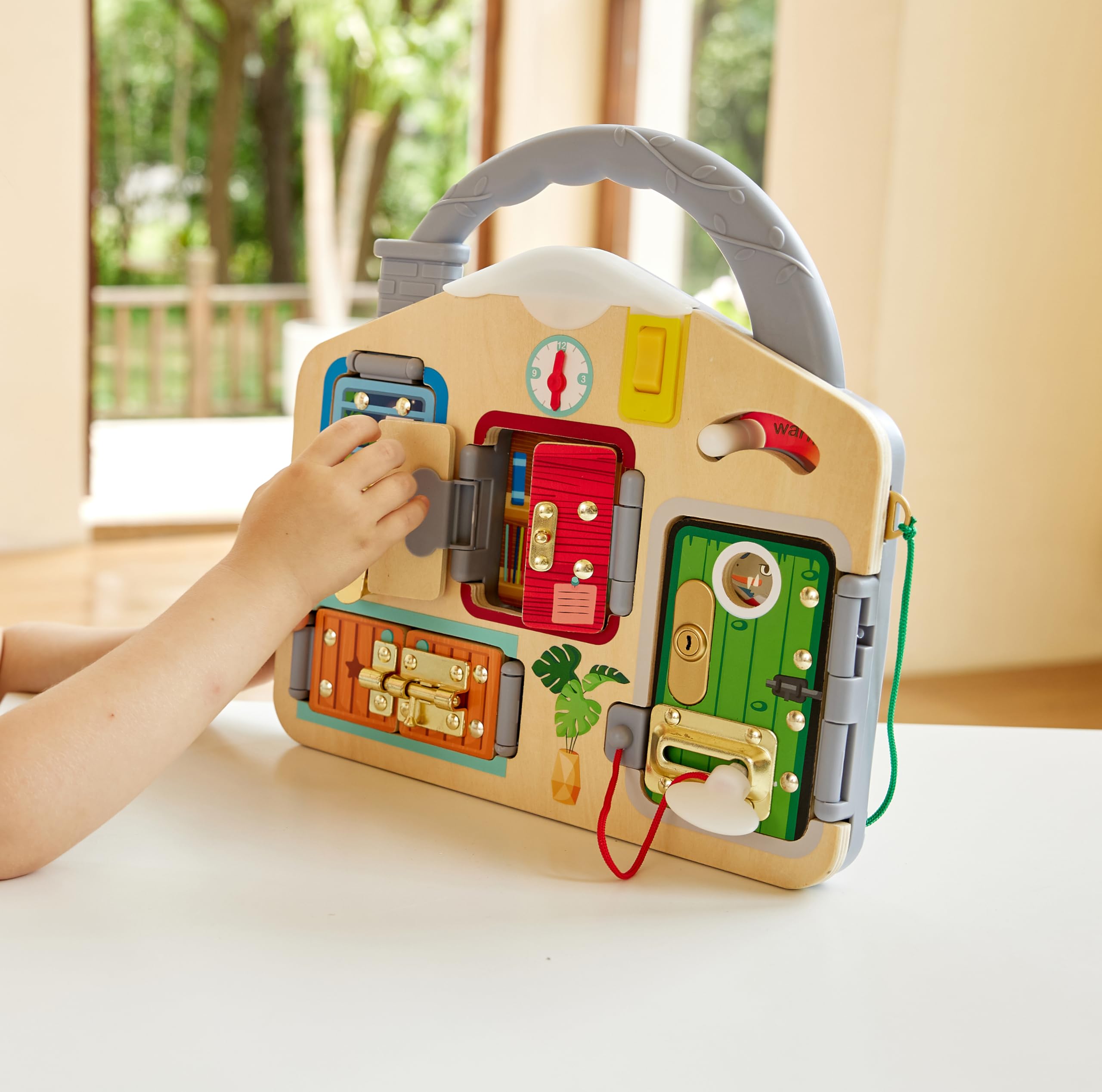 Hape Giocattoli educativi Activity Board multicolore con serrature