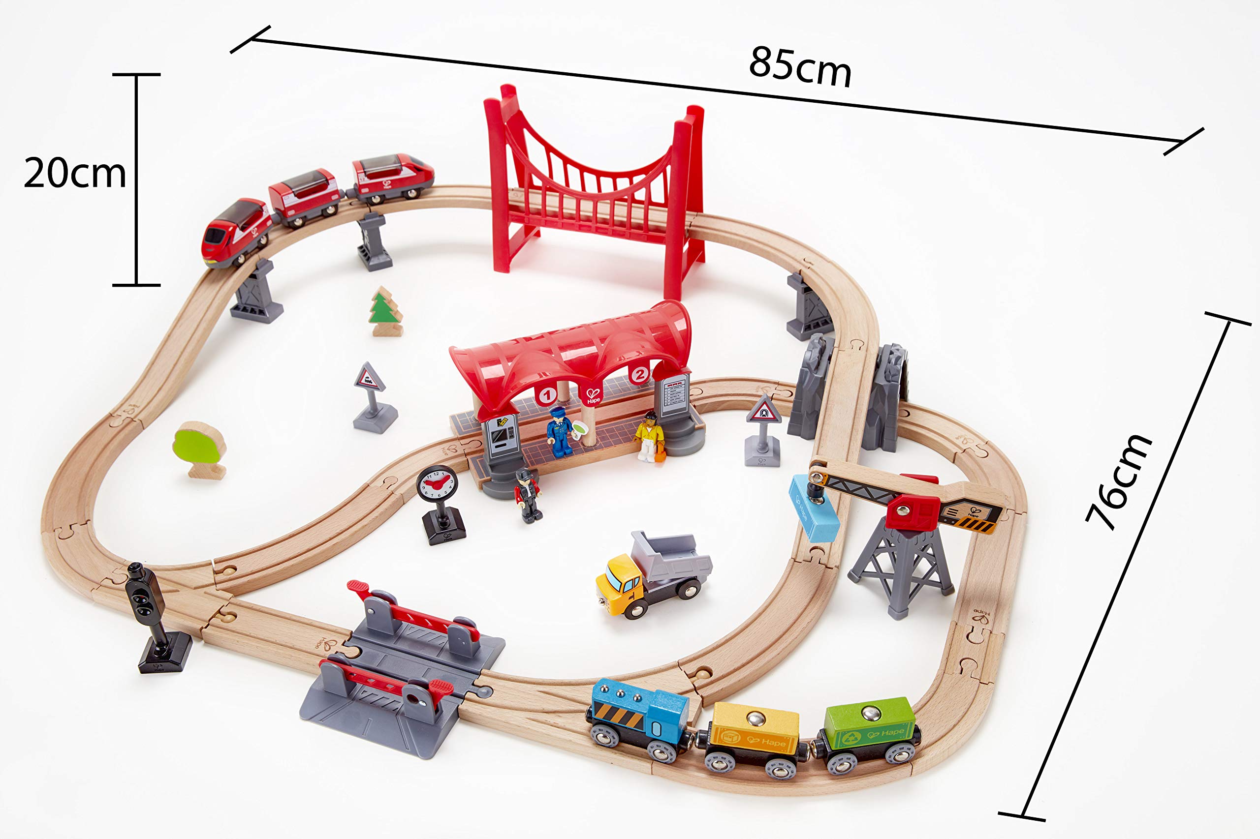 Hape Treno Pista Città Trafficata 51 pezzi ferroviaria