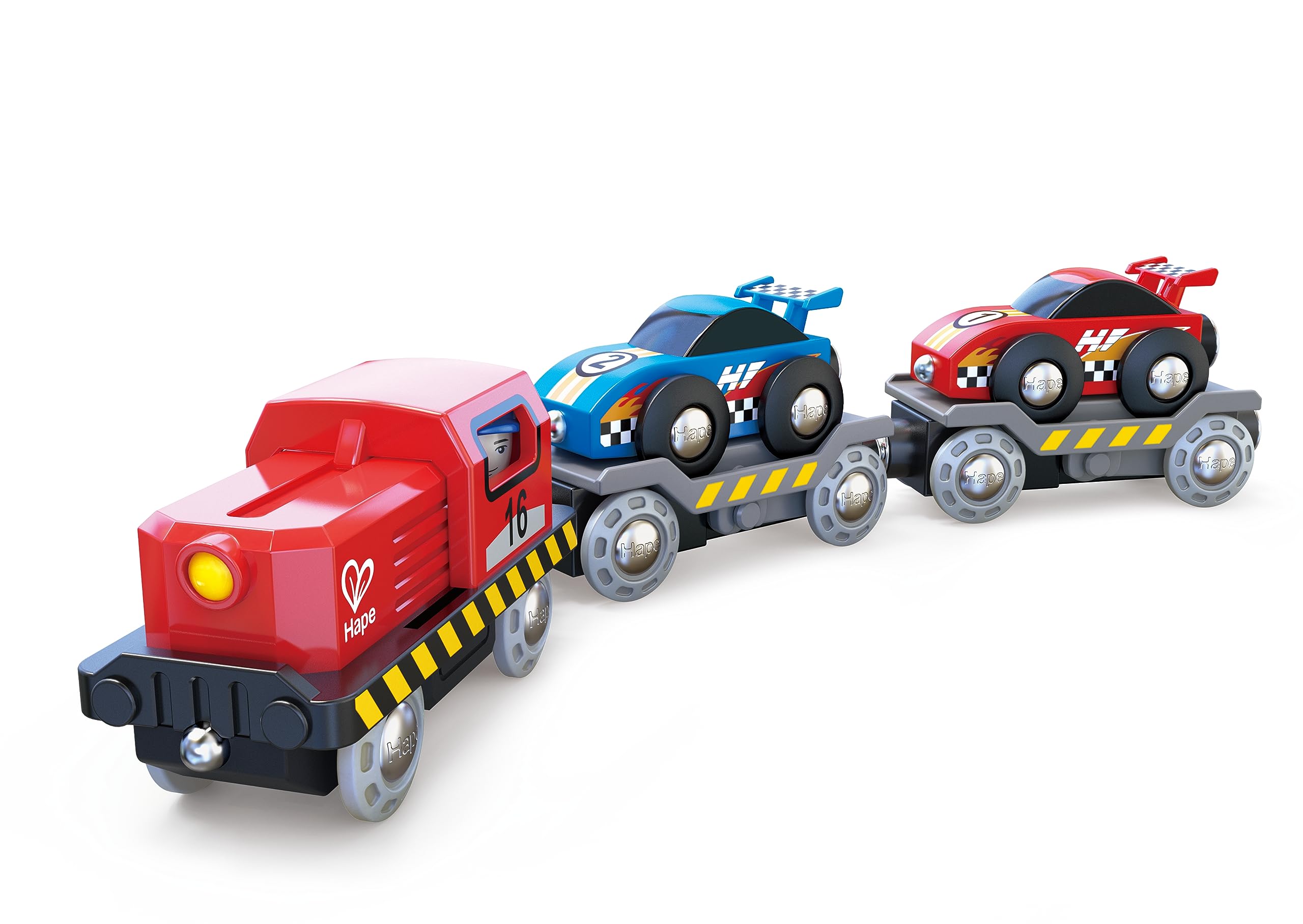Hape Giochi Transporter di auto da corsa trenino 6 pezzi