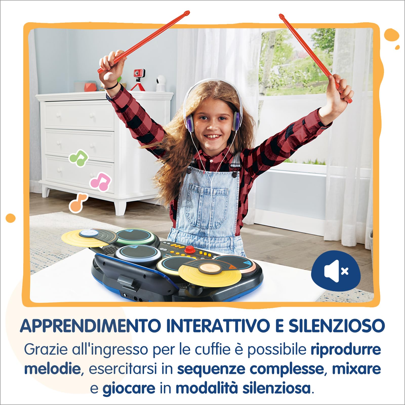 V-Tech Kidi DJ Drums batteria elettronica per bambini 6+ anni