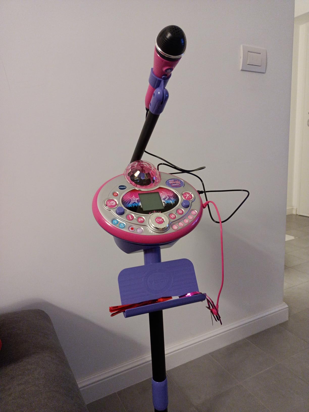 VTech Kidi SuperStar Light Show microfono karaoke regolabile fino a 140 cm