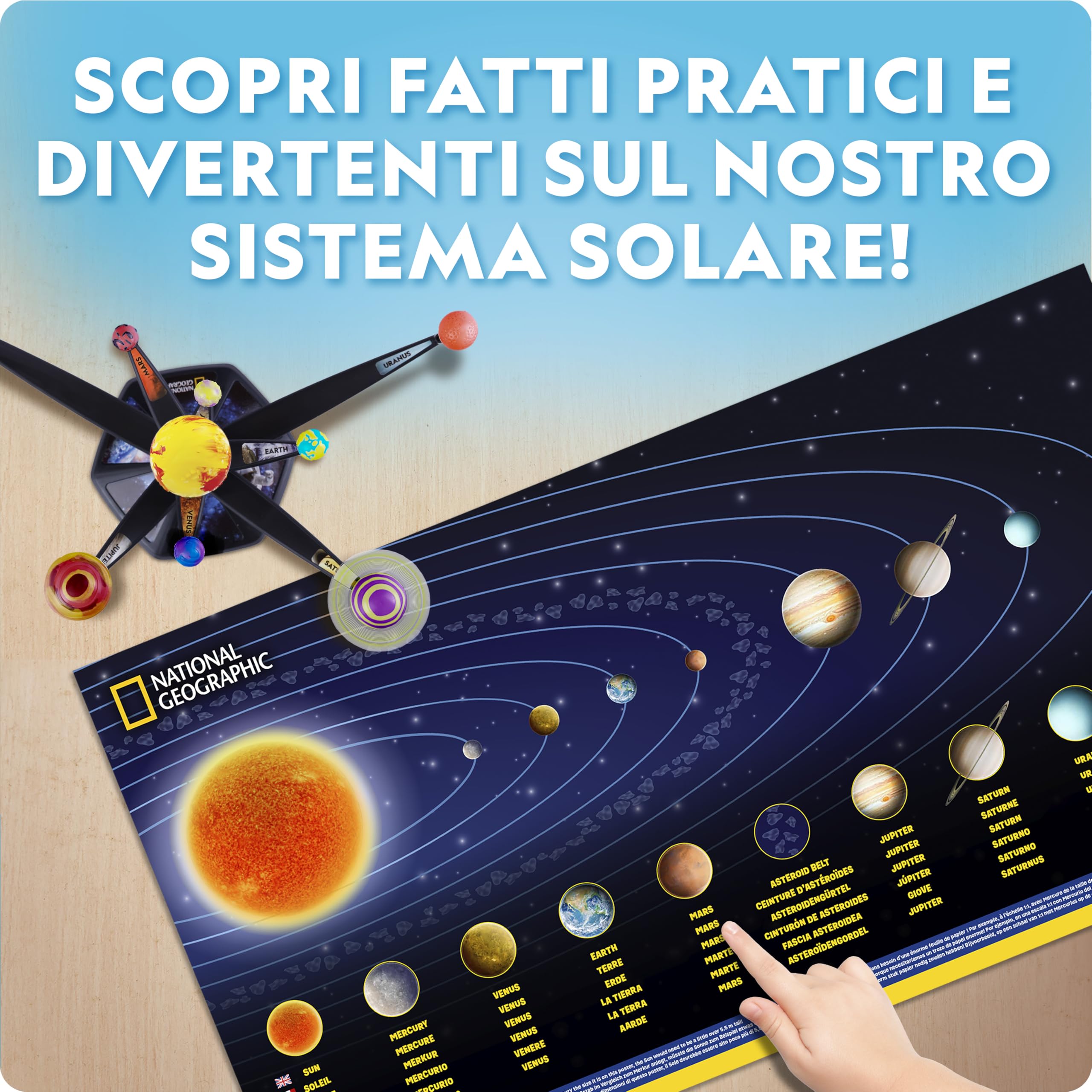 National Geographic Kit scientifici e di scoperta sistema solare 3D da costruire