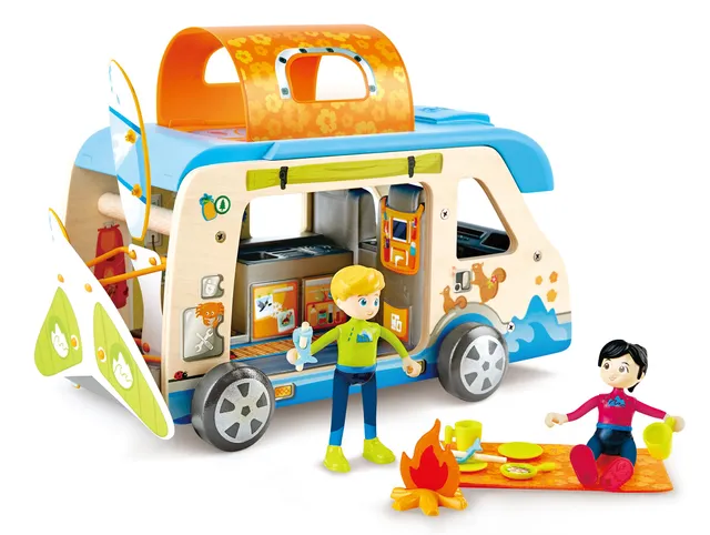 Hape Case delle bambole e accessori Camper Avventura trasformabile