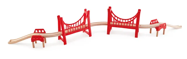 Hape Treno Doppio Ponte Sospeso ponte in legno