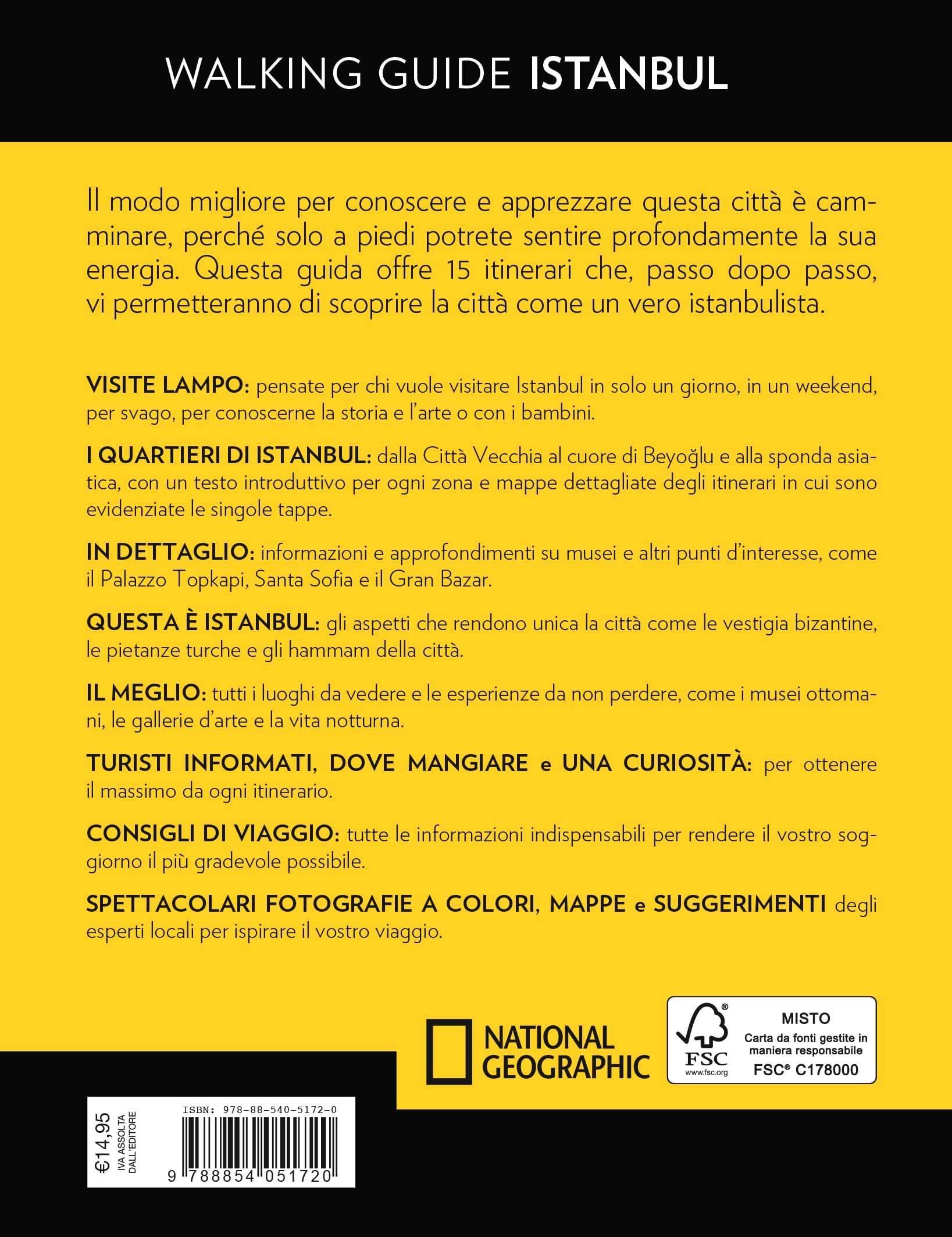National Geographic Traveler Explore Istanbul guida a piedi con mappa