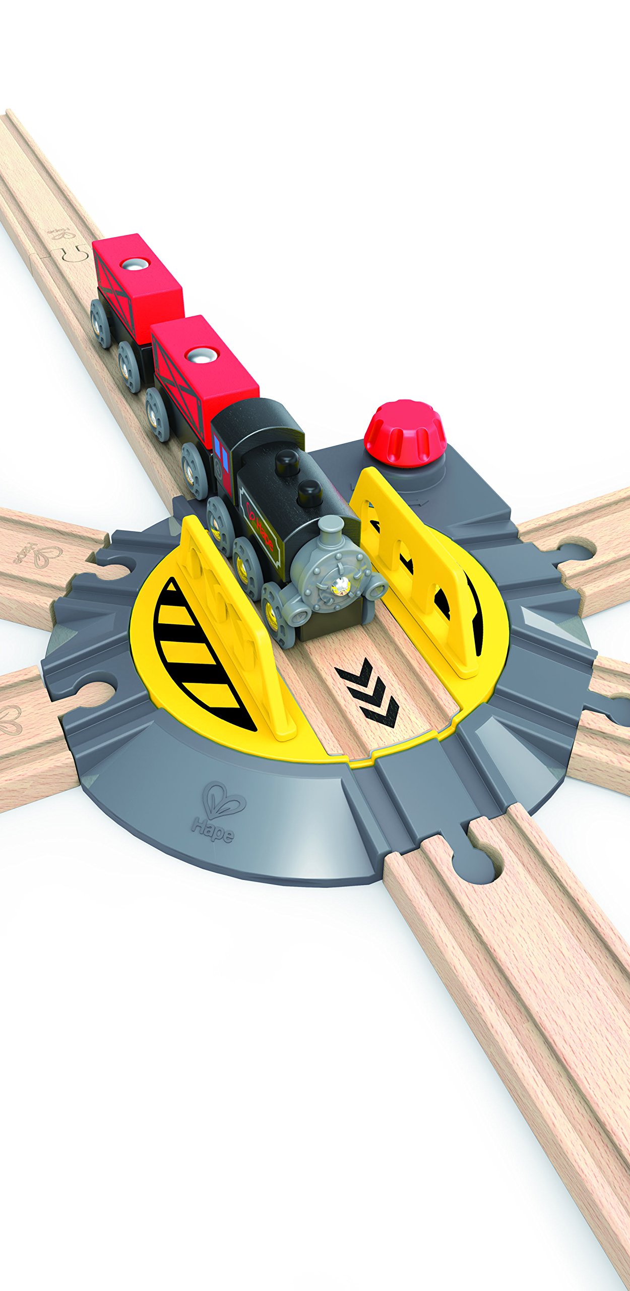 HAPE Treno Piattaforma girevole per treni in legno sei binari