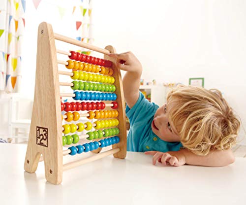 Hape Giocattoli per le abilità motorie E0412 Abaco Palline Arcobaleno