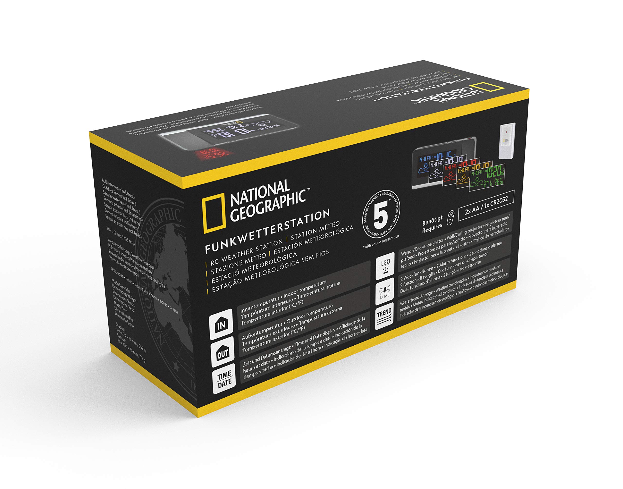 National Geographic Stazioni meteorologiche ed elettronica outdoor Multi Colour stazione meteo con proiettore