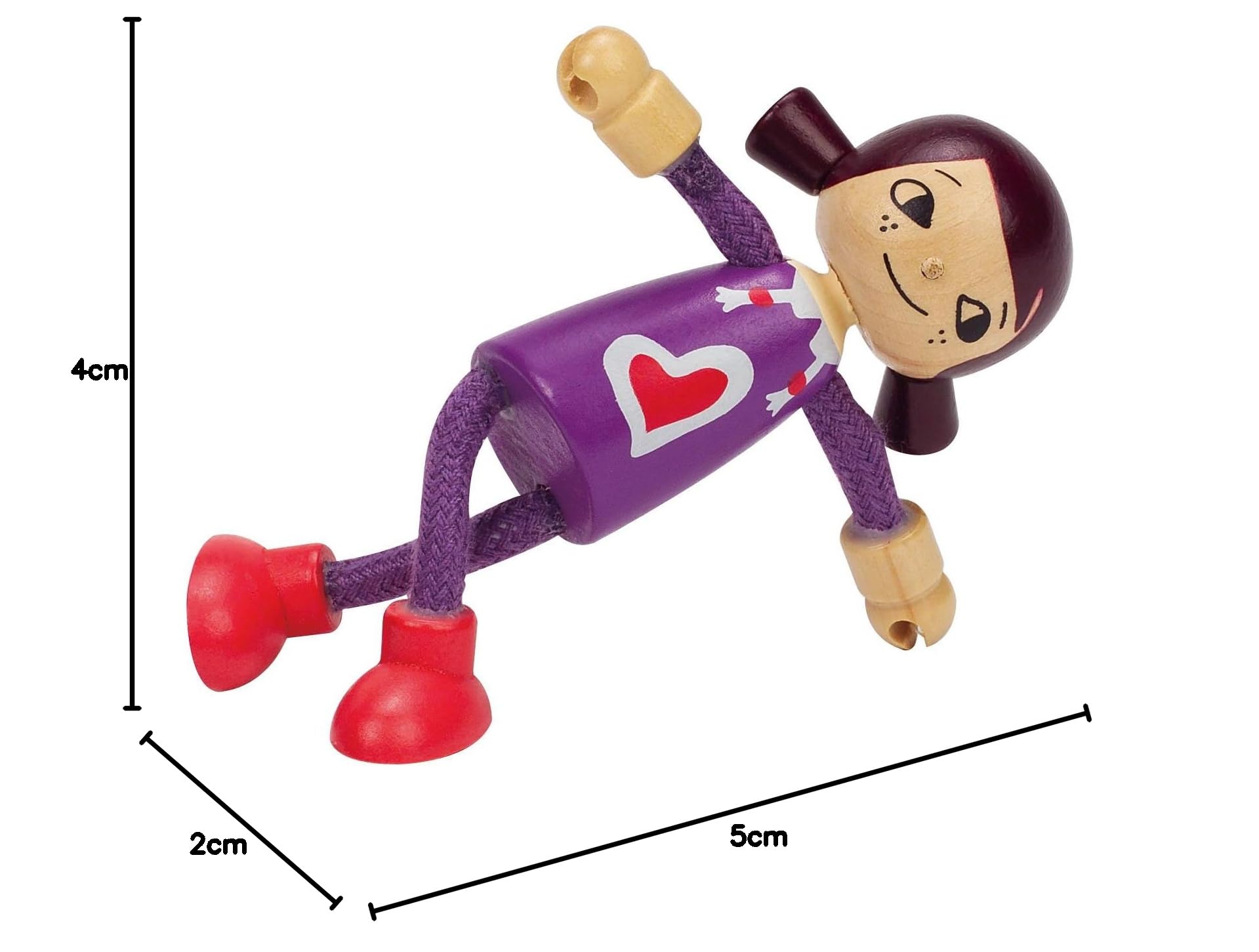 Hape Case delle bambole e accessori Bambola Figlia in legno con arti flessibili