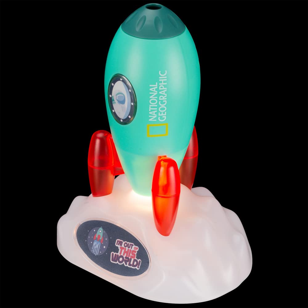 National Geographic Kids Razzo astronautico proiettore luce notturna
