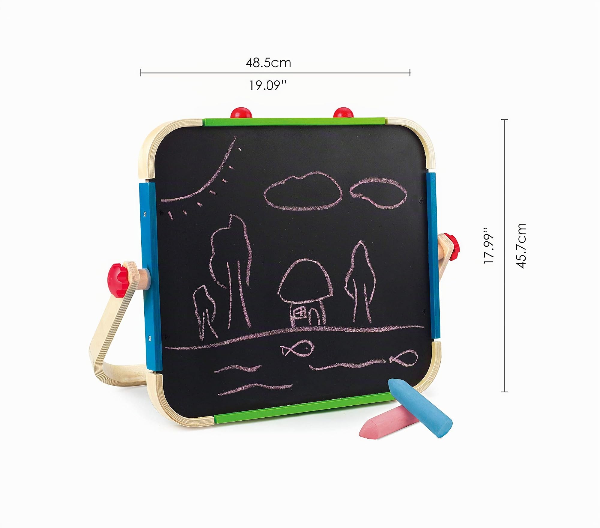 Hape Arte e creatività Lavagnetta portatile double-face con cavalletto