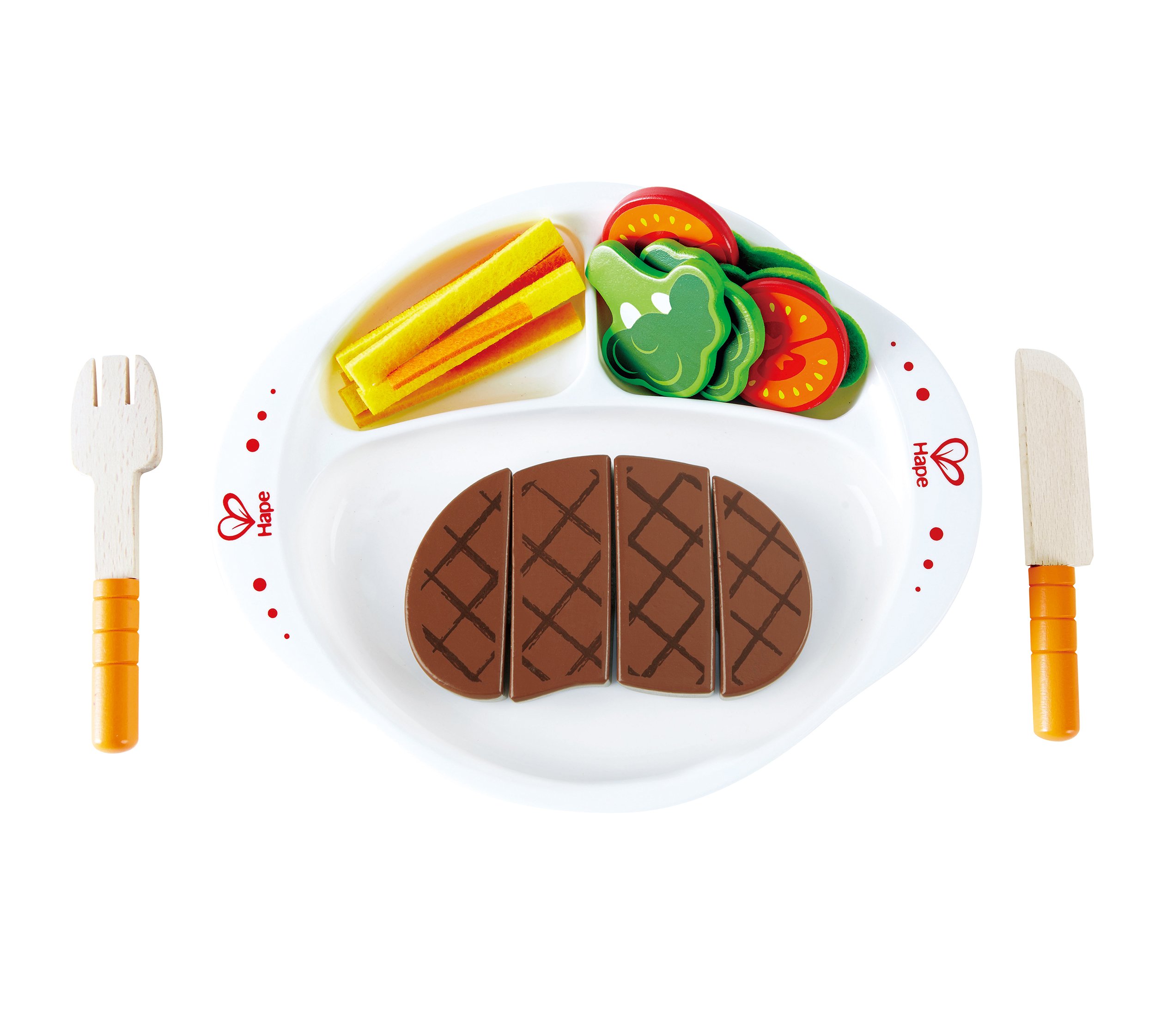 Hape Cucina e accessori E3141 Pranzo Prelibato set cucina giocattolo bistecca