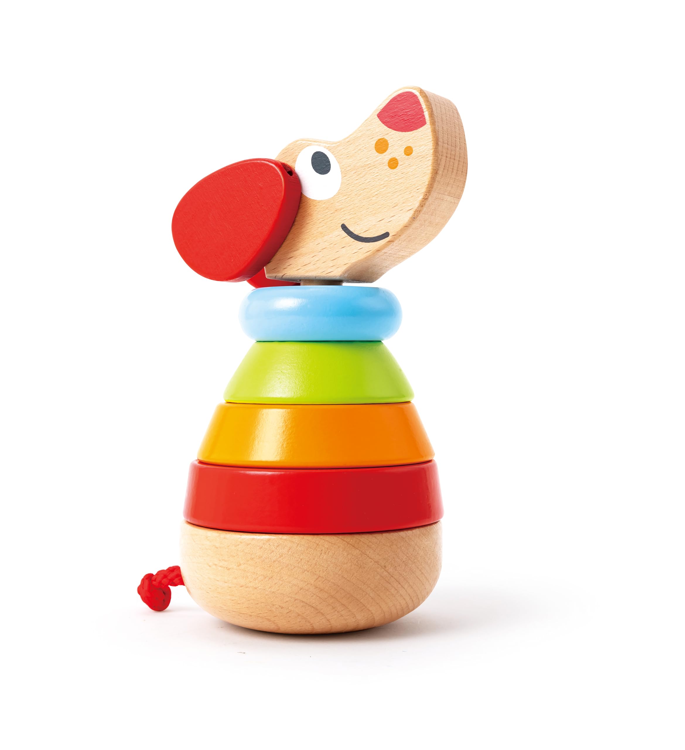 Hape Giocattoli per le abilità motorie Pepe Arcobaleno impilabile in legno