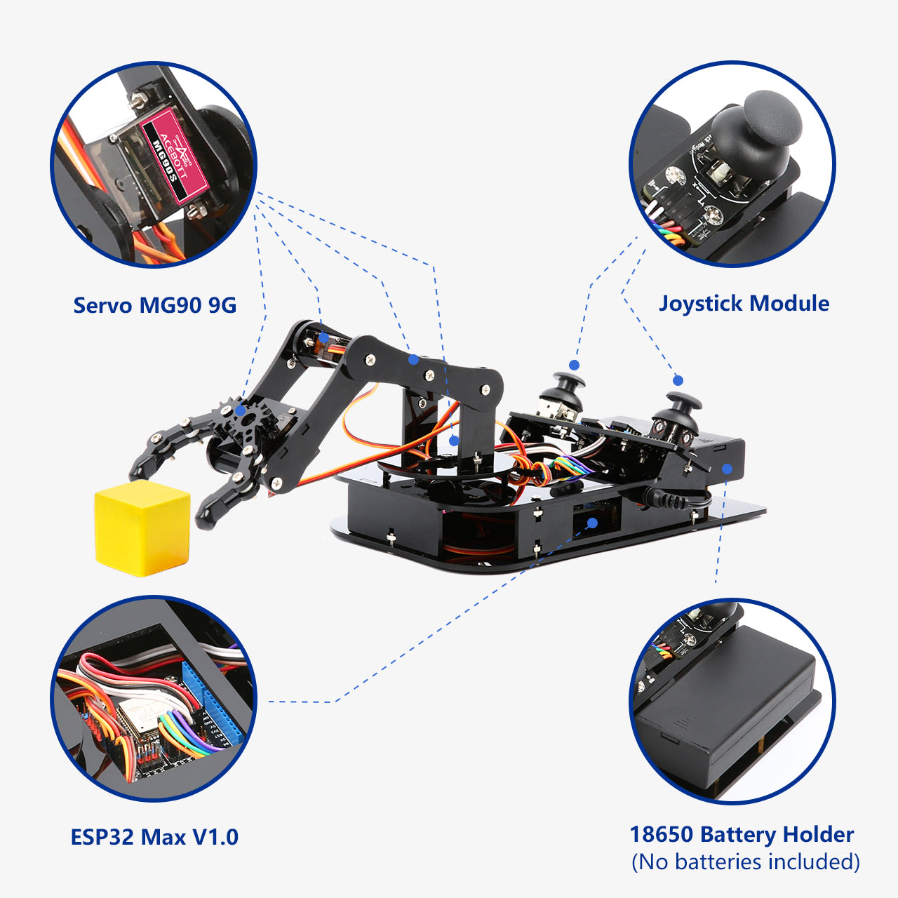 ACEBOTT Inventor Series QD022 braccio robotico programmabile ESP32