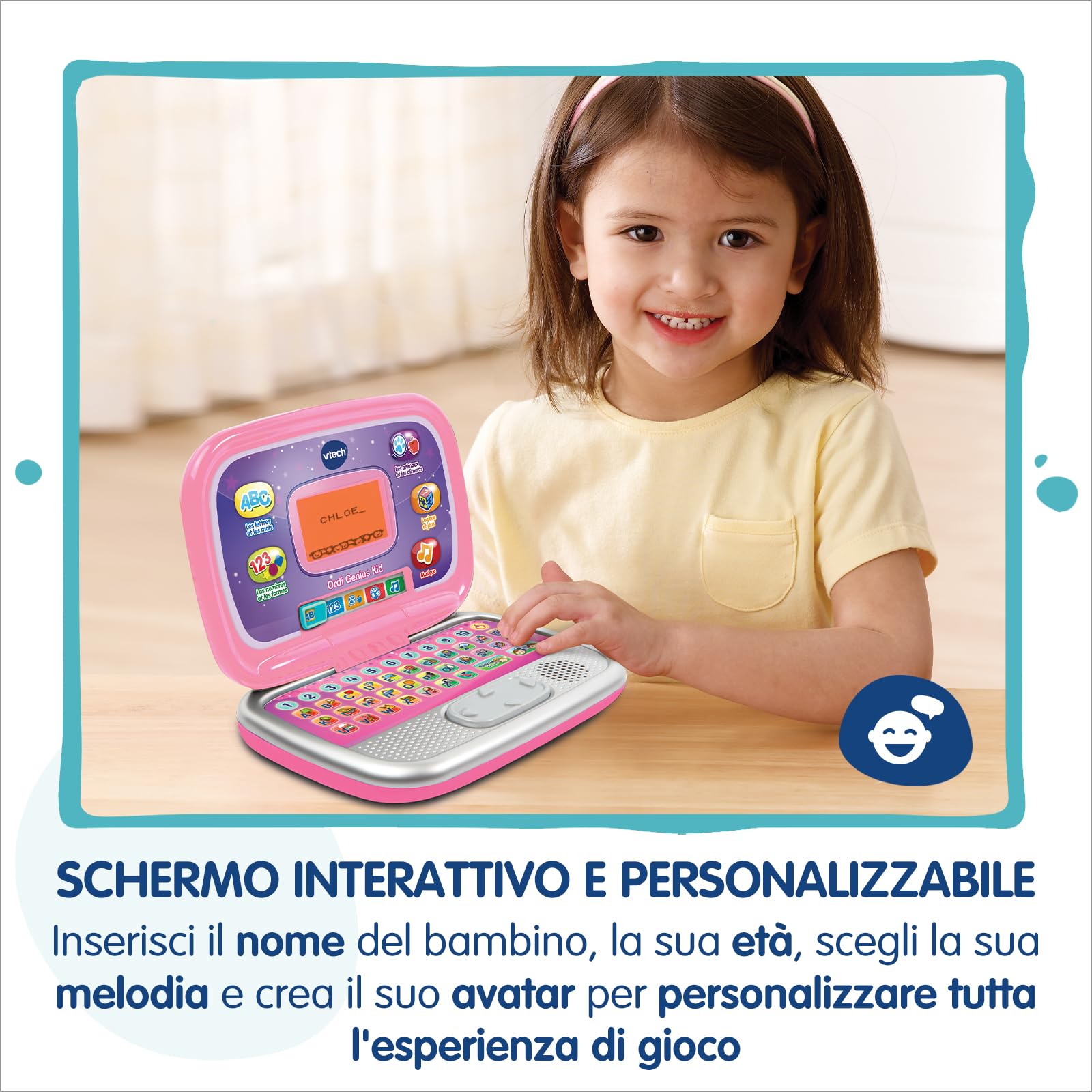 V-Tech Giocattoli 3-6 anni Bit Smart computer interattivo rosa
