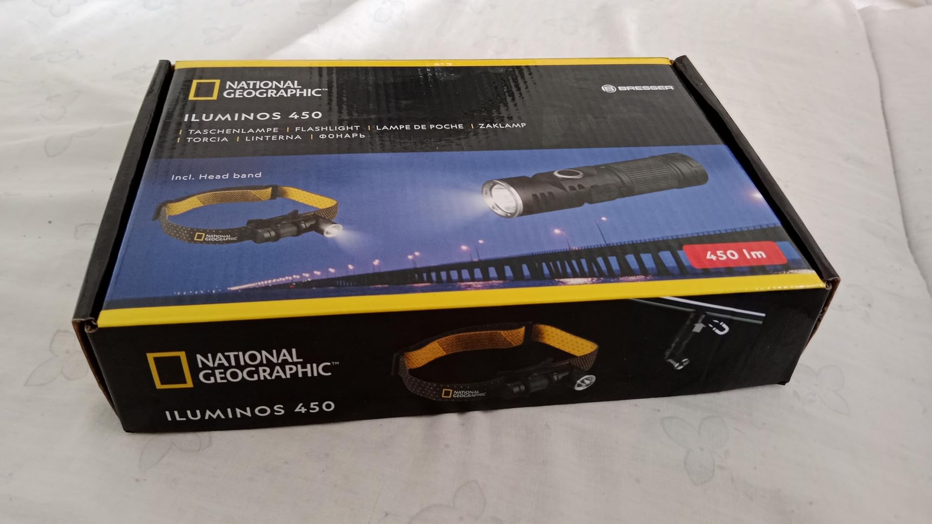 National Geographic Stazioni meteorologiche ed elettronica outdoor Iluminos 450 torcia LED ricaricabile