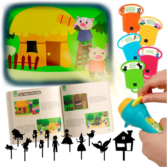 Nene Toys Books & Activity Cards Book of Fairy Tales libro fiabe con proiettore