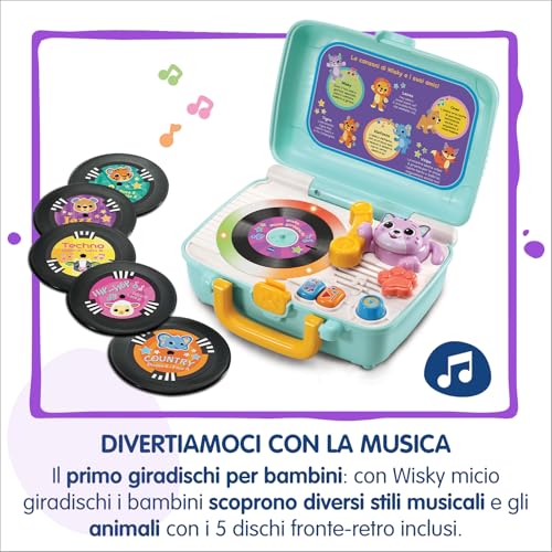 VTech Giocattoli 1-3 anni Wisky Micio Giradischi giocattolo