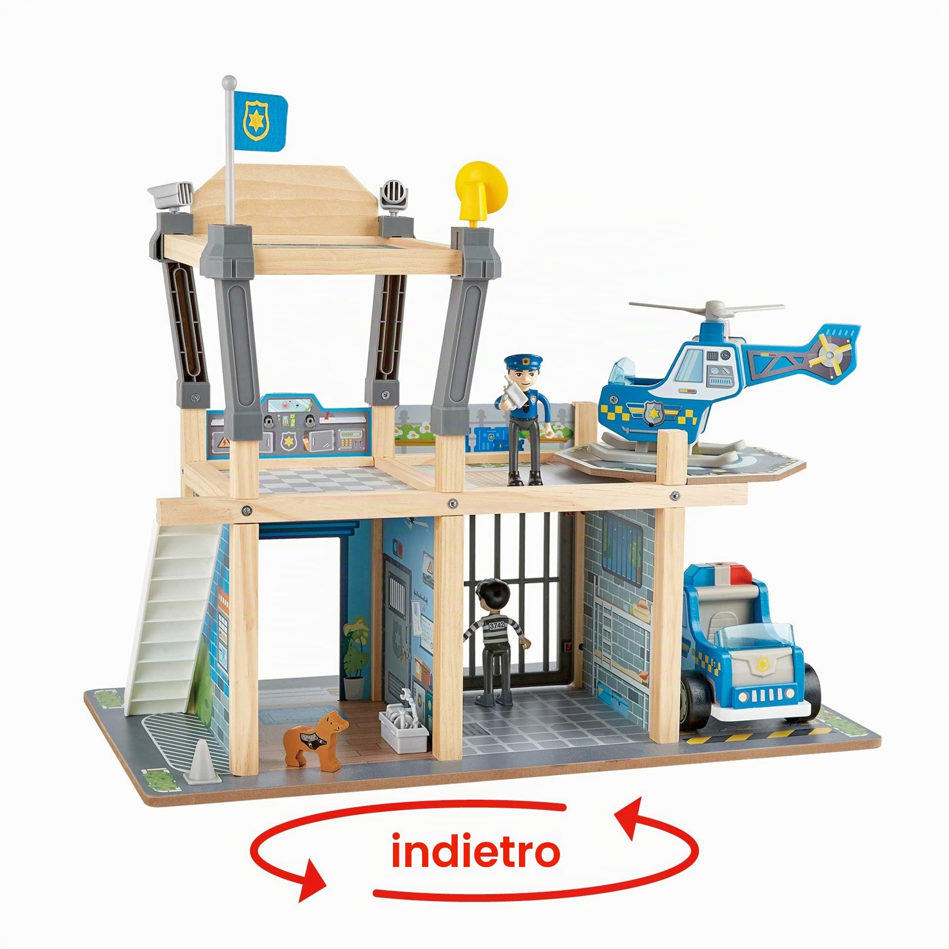 Hape Giochi di ruolo Set Dipartimento di polizia metropolitana stazione