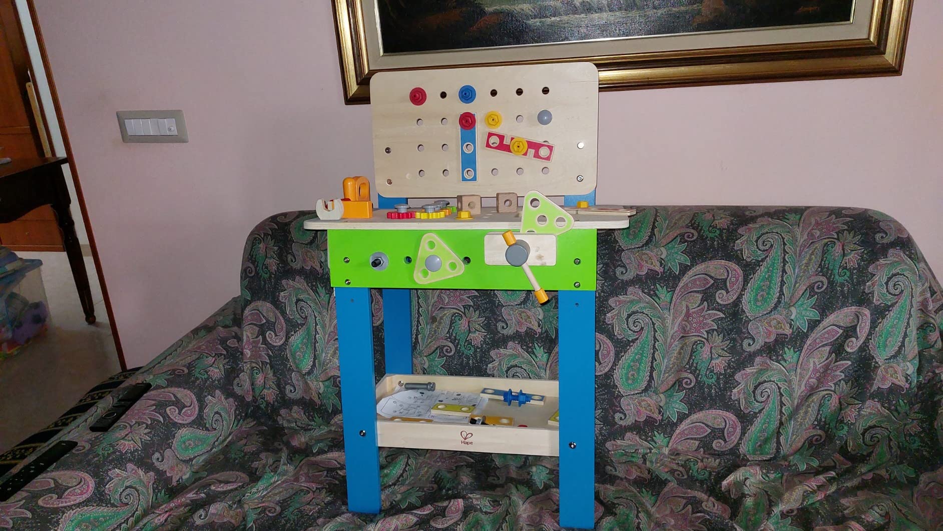 Hape Giochi di ruolo Banco da Lavoro banco da lavoro 35 pezzi regolabile