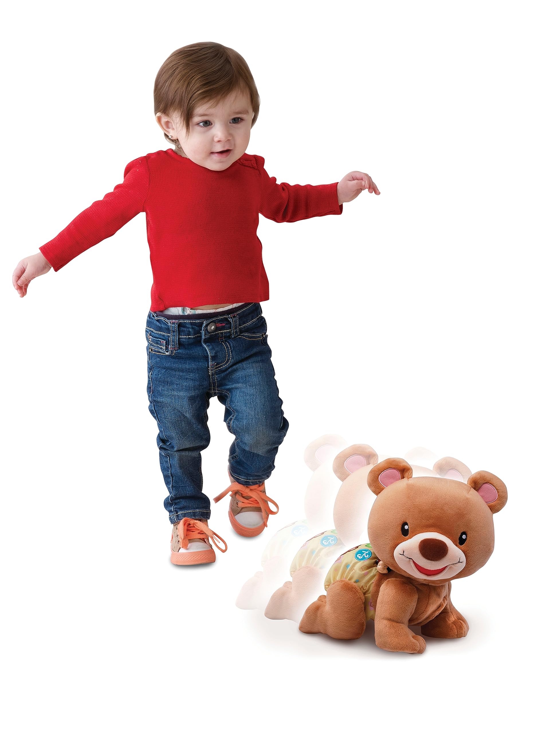 VTech Giocattoli 1-3 anni Orsetto Teddy Canta e Gattona peluche interattivo 9-36 mesi
