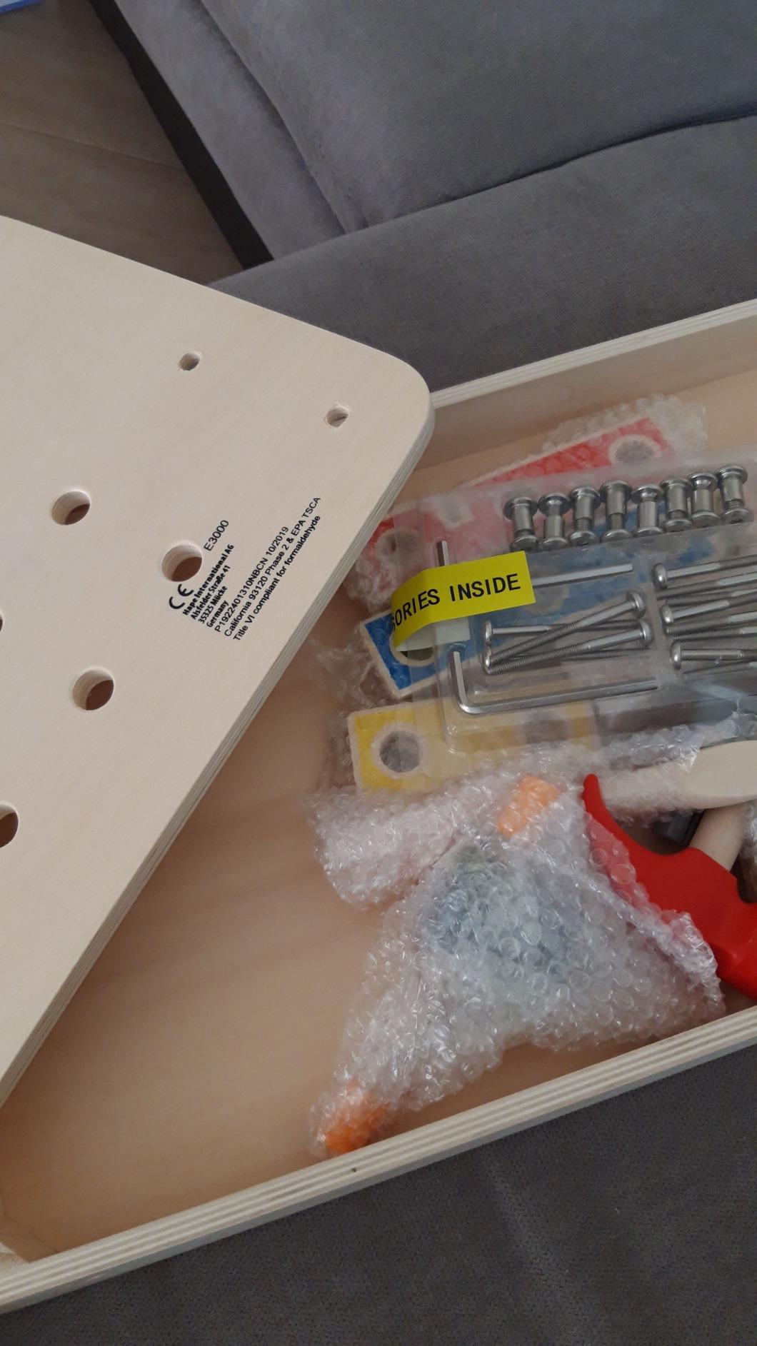 Hape Giochi di ruolo Banco da Lavoro banco da lavoro 35 pezzi regolabile