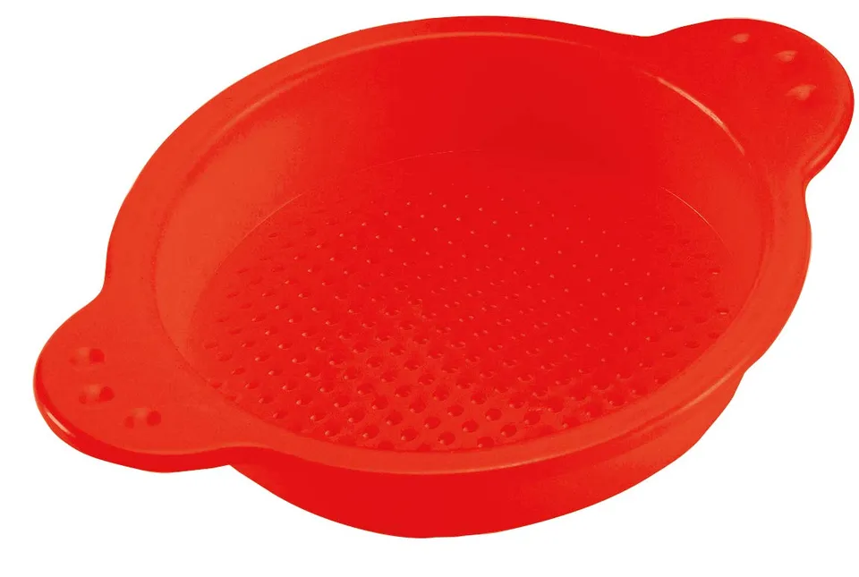 Hape Giochi da spiaggia Setaccio Piccolo setaccio per sabbia rosso