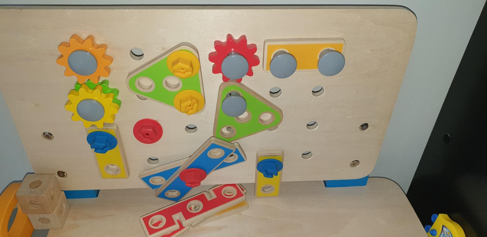 Hape Giochi di ruolo Banco da Lavoro banco da lavoro 35 pezzi regolabile